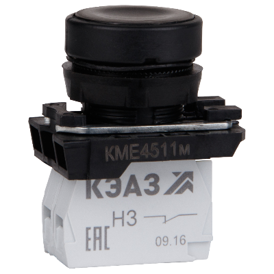 Кнопка КМЕ4510м-черный-1но+0нз-цилиндр-IP54 КЭАЗ 273453 0
