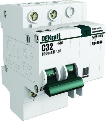 Выключатель автоматический дифференциального тока 2п D 32А 30мА тип AC ДИФ-101 со встроен. защит. от сверхтоков SchE 15169DEK