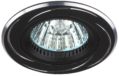 Светильник встраиваемый KL34 AL/BK/1 поворотный MR16 12V 50W черн. алюм. Эра Б0049558