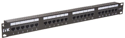 Патч-панель 1U кат.6 UTP 24 порта (Dual IDC) ITK PP24-1UC6U-D05