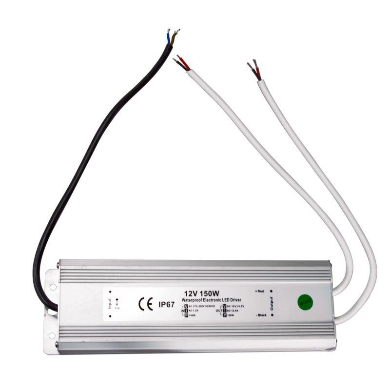 Источник питания для LED модулей и линеек 12В 150Вт с проводами IP67 Rexant 200-150-2 2