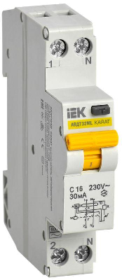 Выключатель автоматический дифференциального тока С 16А 30мА АВДТ32МL KARAT IEK MVD12-1-016-C-030 0