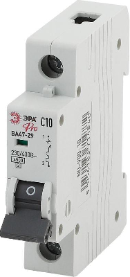 Выключатель автоматический модульный 1п C 10А ВА47-29 Pro NO-900-10 ЭРА Б0031745 0