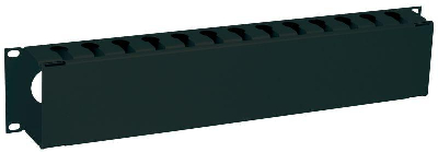 Органайзер кабельный 19 дюйм 2U с крышкой черн. ITK CO05-2MCM