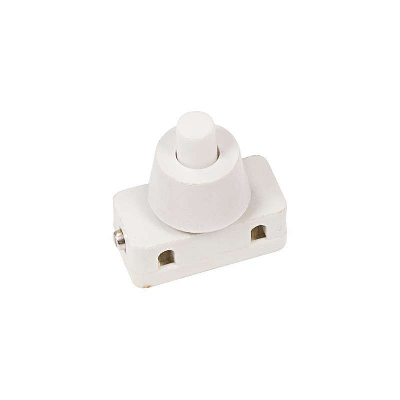 Выключатель-кнопка 250В 2А (2с) ON-OFF бел. (PBS-17A) (для настольной лампы) Rexant 36-3012 0