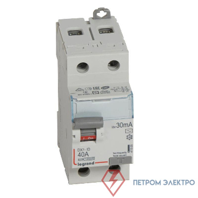 Выключатель дифференциального тока (УЗО) 2п 40А 30мА тип AC DX3 Leg 411505