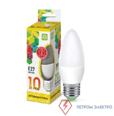 Лампа светодиодная LED-СВЕЧА-std 10Вт 230В E27 3000К 900Лм ASD 4690612015538