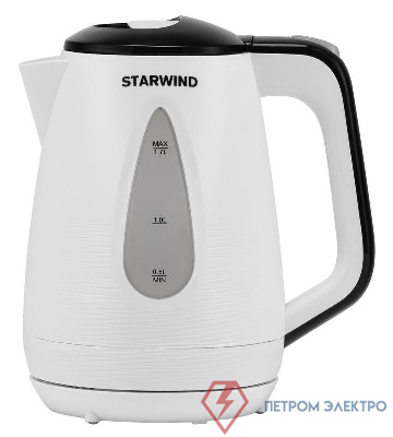 Чайник электрический SKP3213 1.7л 2200Вт бел./черн. (корпус пластик) STARWIND 1416522