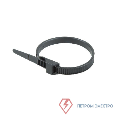 Хомут кабельный 6х180 усиленный с двойным горизонтальным замком nylon-12 черн. (уп.100шт) Rexant 07-0186